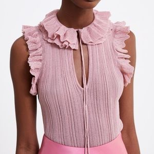 Ruffled Knit Blouse